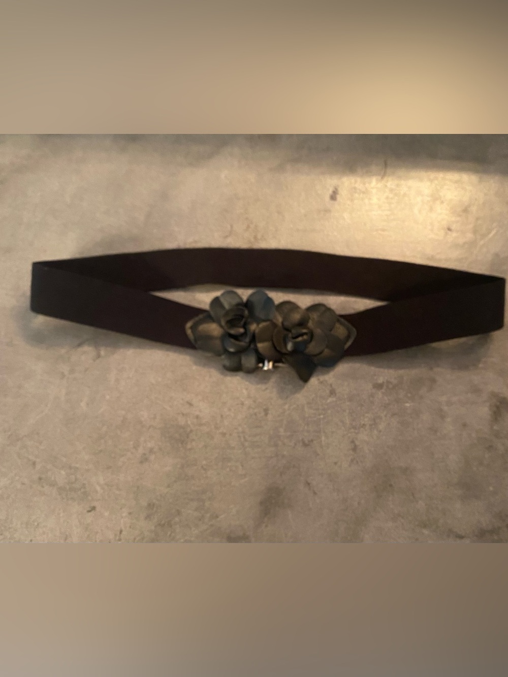 3/25$ Women’s Black Floral Elastic Belt